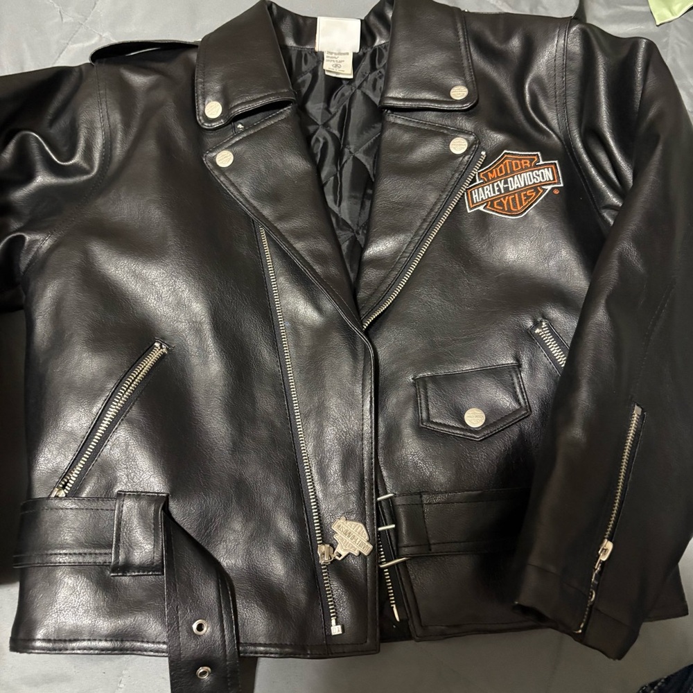 Harley-Davidson Women's Black Leather Biker Jacket